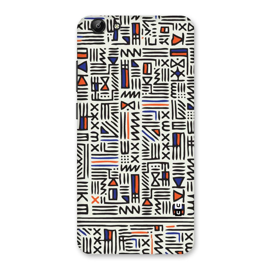Orange Blue Number Back Case for Vivo Y69