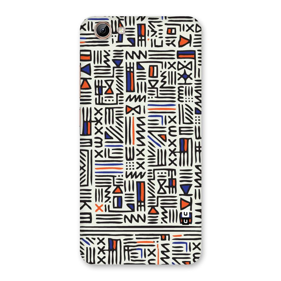 Orange Blue Number Back Case for Vivo Y71i