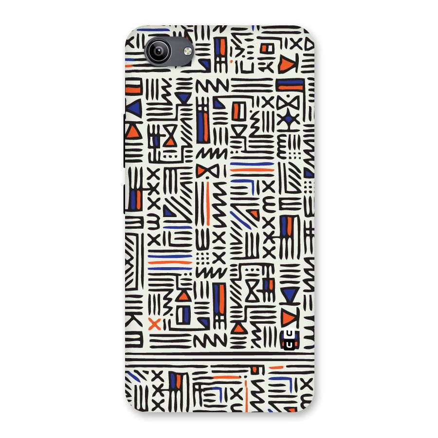 Orange Blue Number Back Case for Vivo Y81i