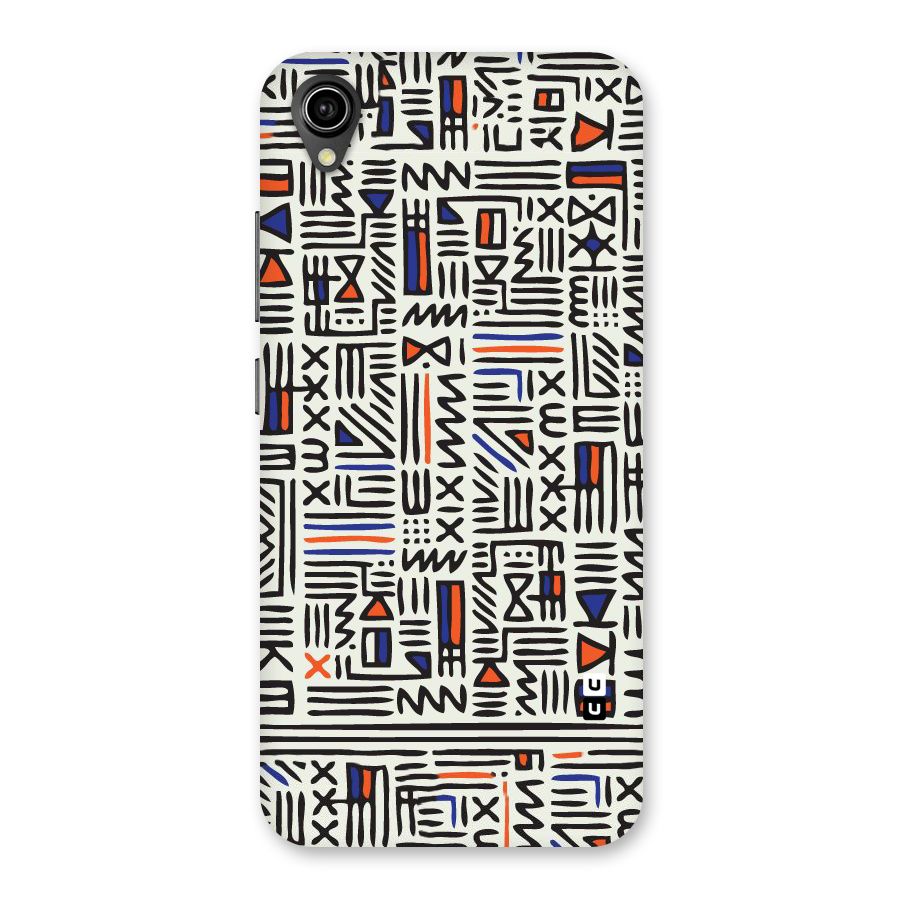 Orange Blue Number Back Case for Vivo Y90