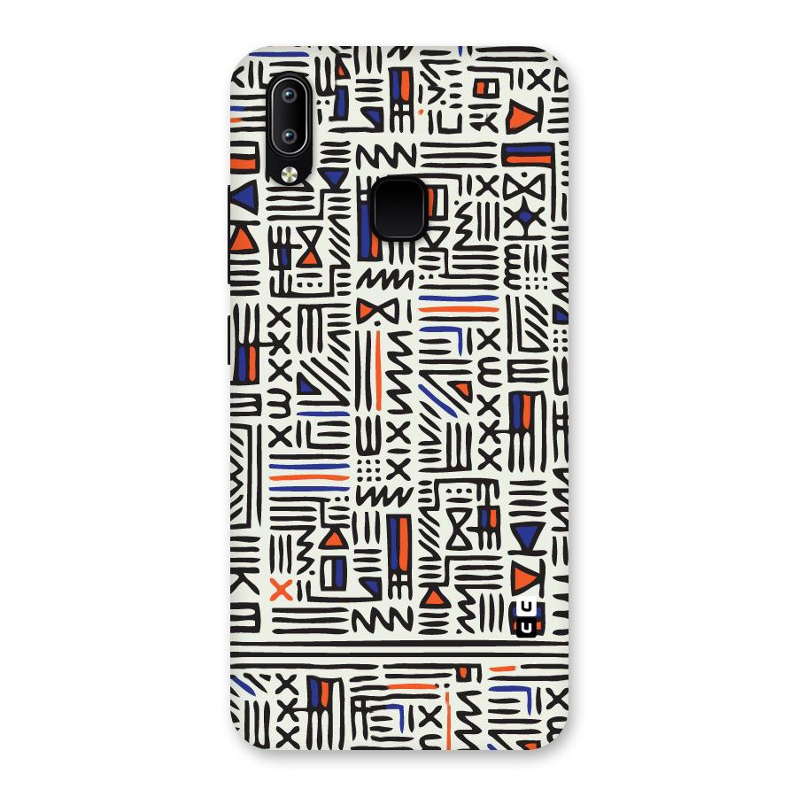 Orange Blue Number Back Case for Vivo Y93
