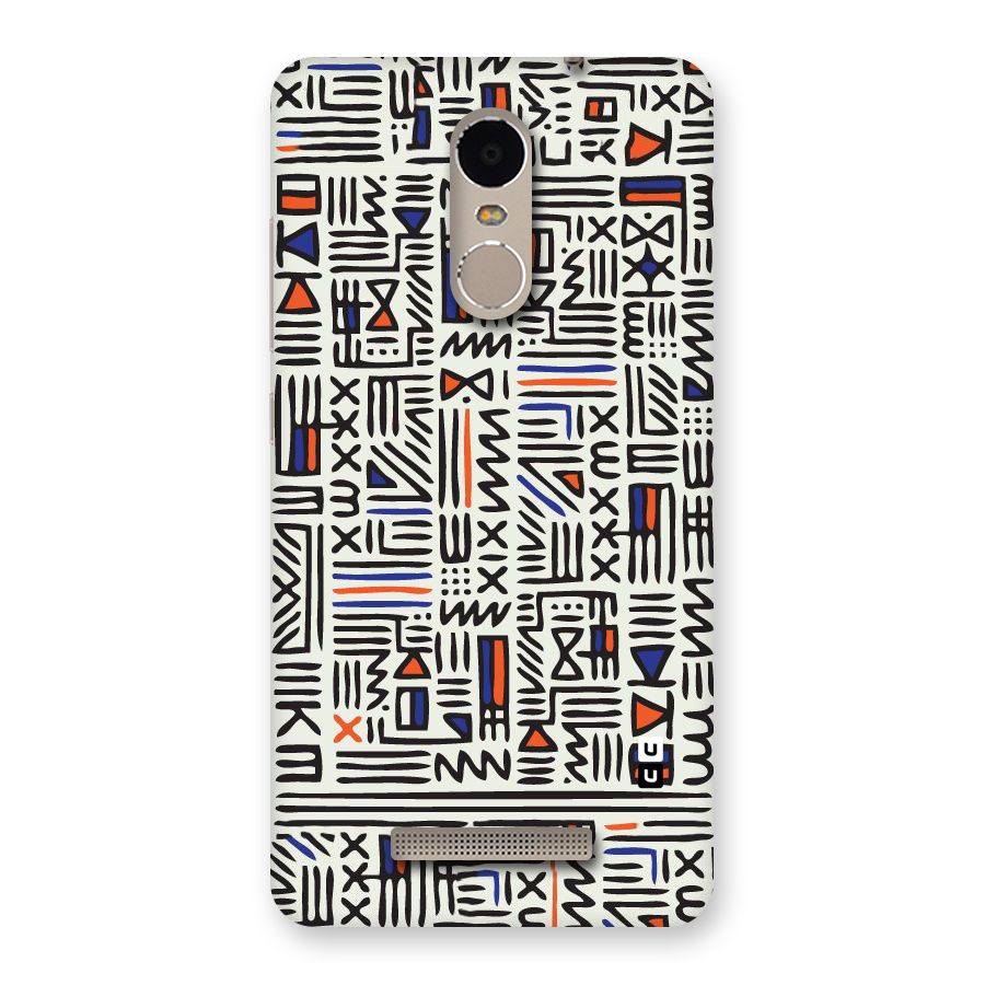 Orange Blue Number Back Case for Xiaomi Redmi Note 3