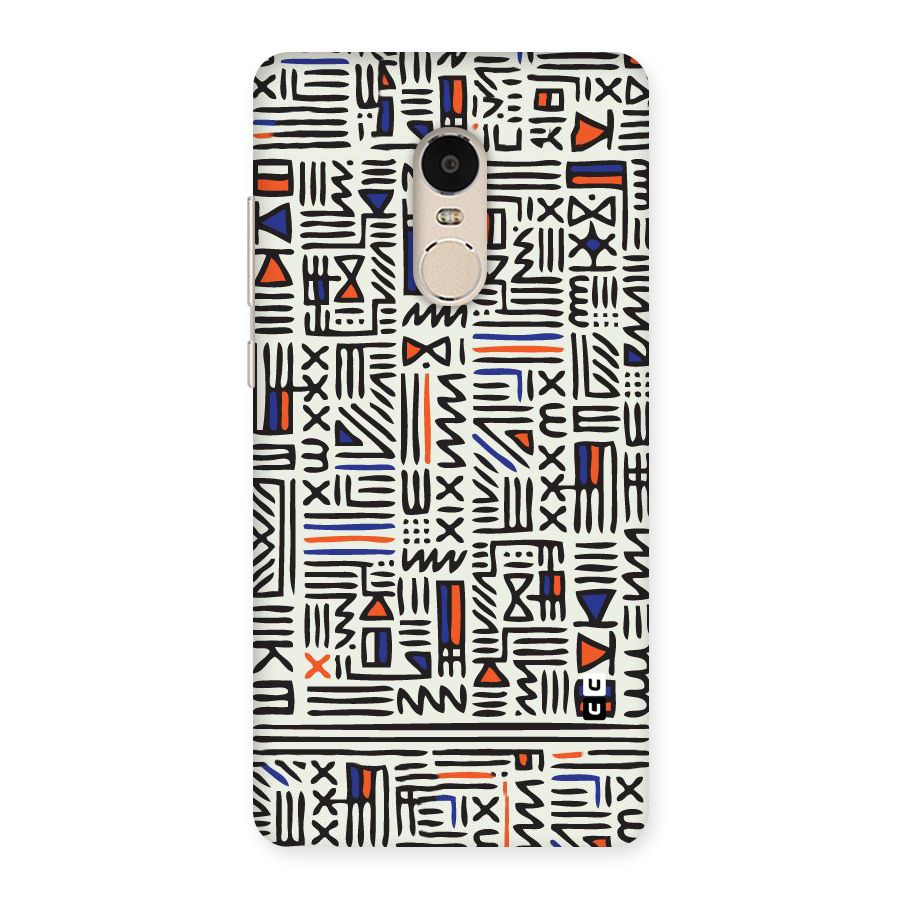 Orange Blue Number Back Case for Xiaomi Redmi Note 4