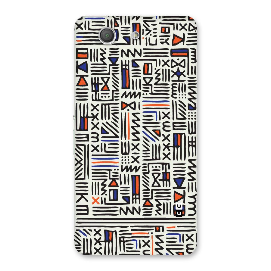 Orange Blue Number Back Case for Xperia Z3 Compact
