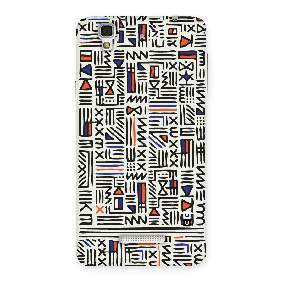 Orange Blue Number Back Case for Yu Yureka