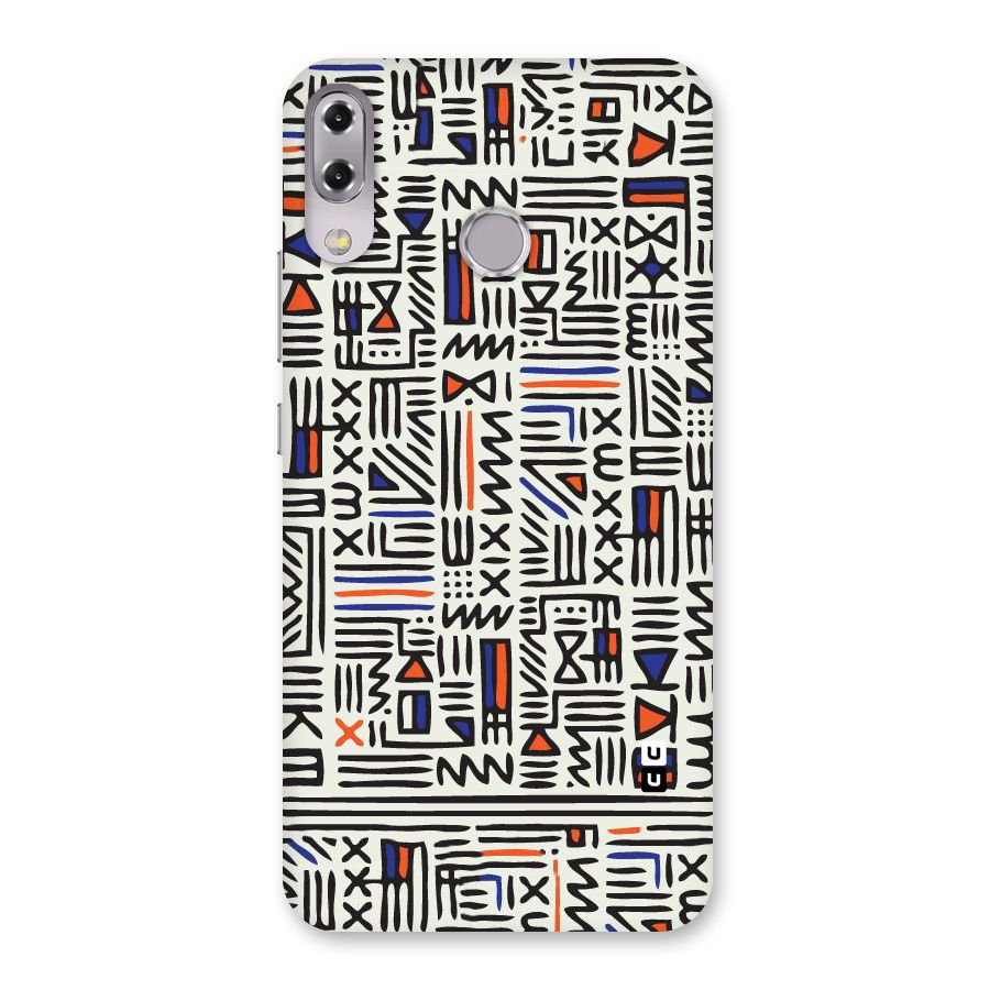 Orange Blue Number Back Case for Zenfone 5Z