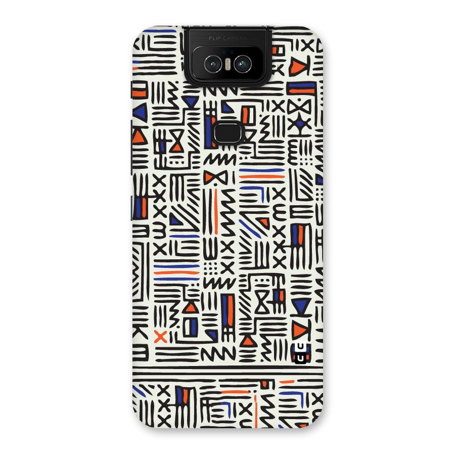 Orange Blue Number Back Case for Zenfone 6z