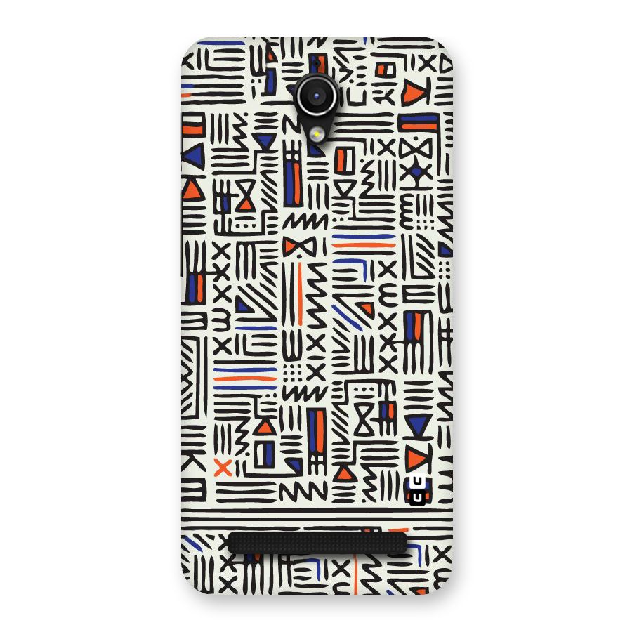 Orange Blue Number Back Case for Zenfone Go