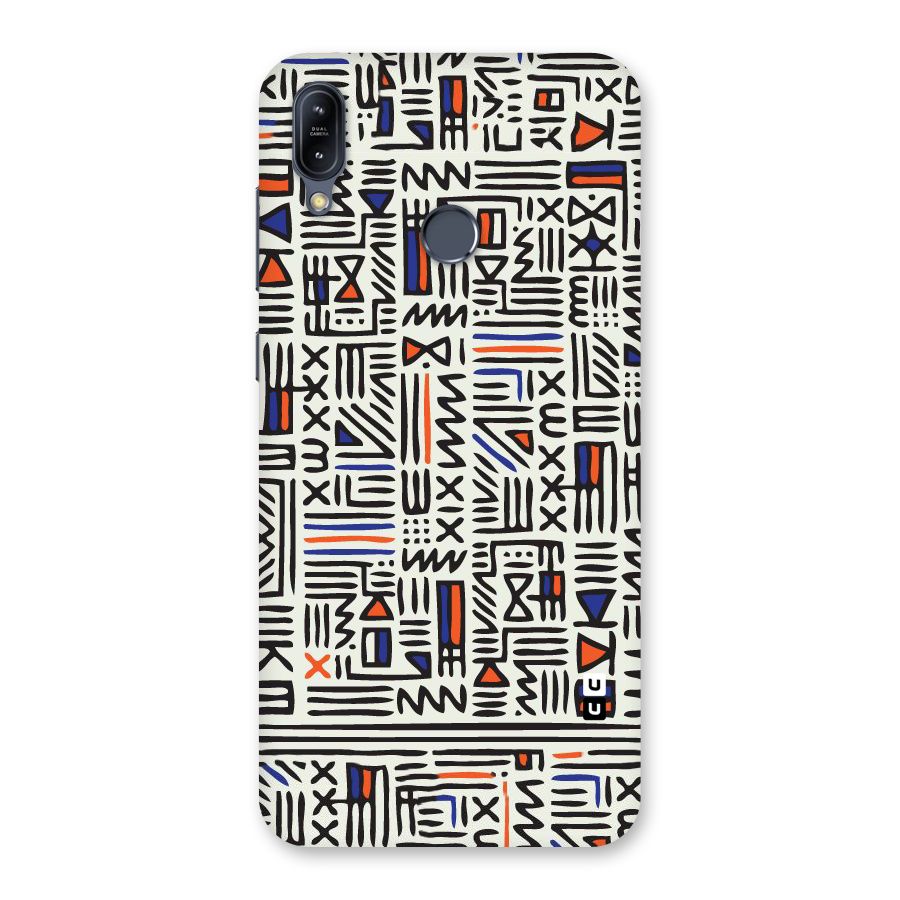 Orange Blue Number Back Case for Zenfone Max M2