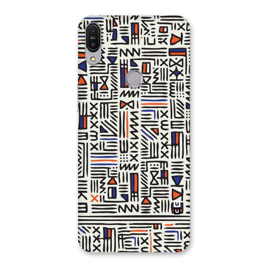 Orange Blue Number Back Case for Zenfone Max Pro M1