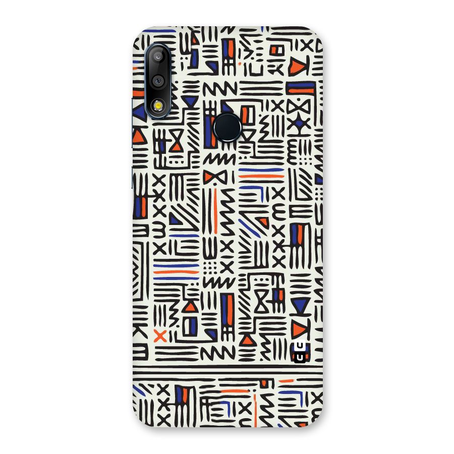 Orange Blue Number Back Case for Zenfone Max Pro M2