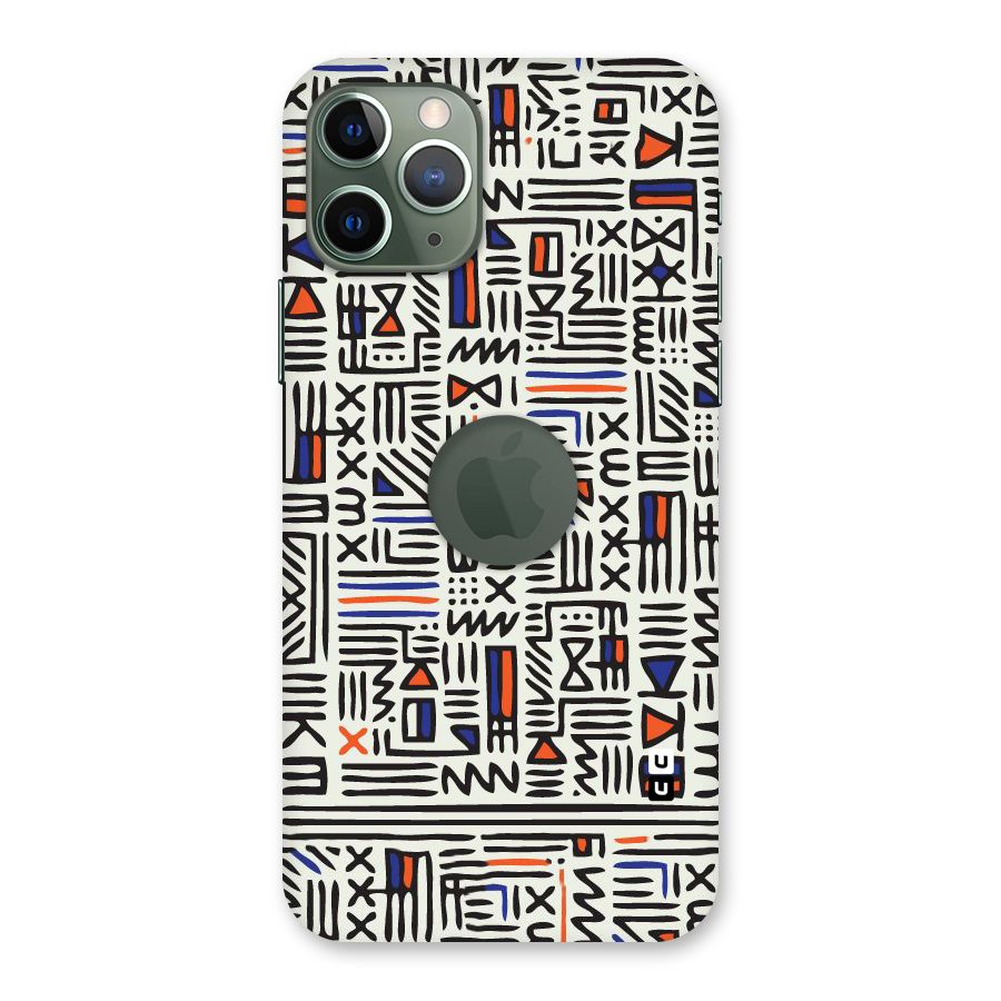 Orange Blue Number Back Case for iPhone 11 Pro Logo  Cut