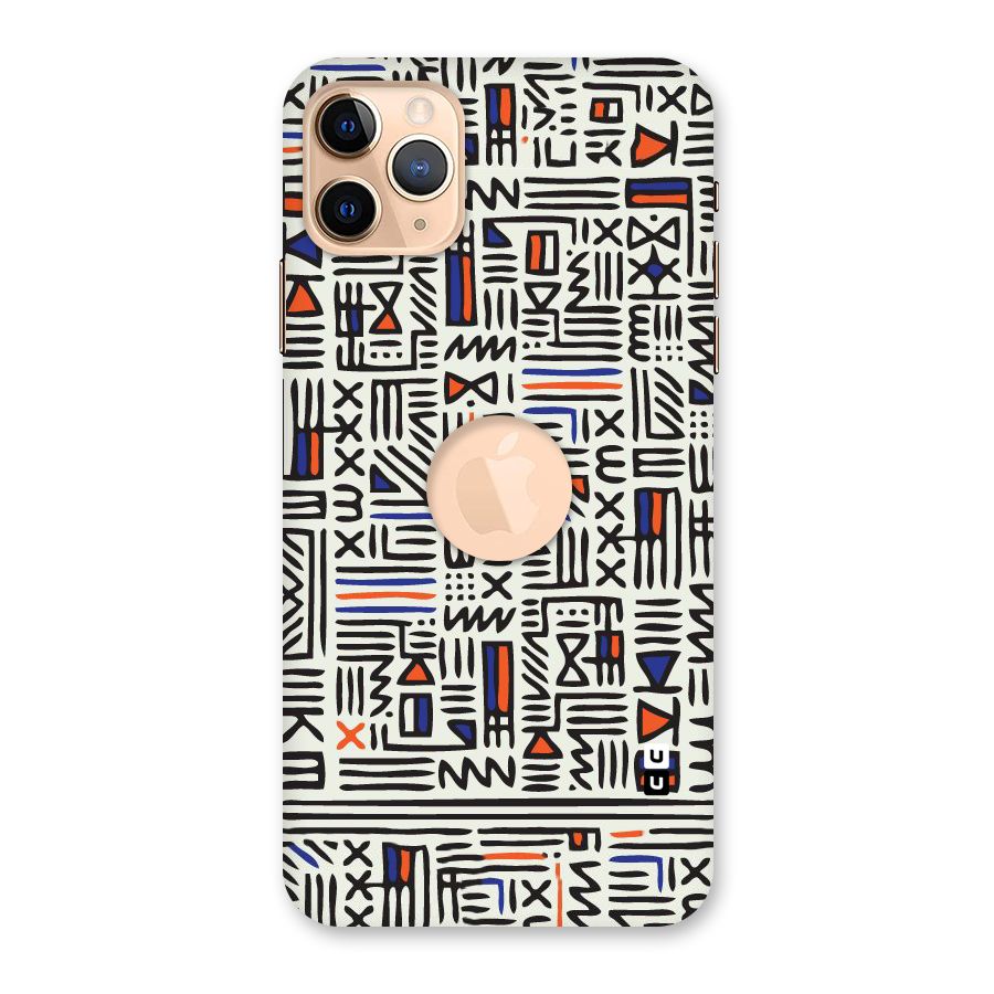Orange Blue Number Back Case for iPhone 11 Pro Max Logo Cut
