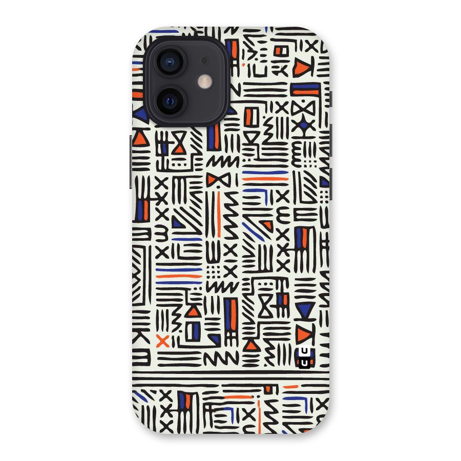 Orange Blue Number Back Case for iPhone 12