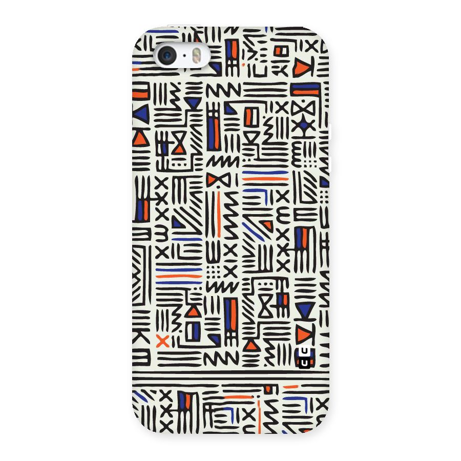 Orange Blue Number Back Case for iPhone 5 5S