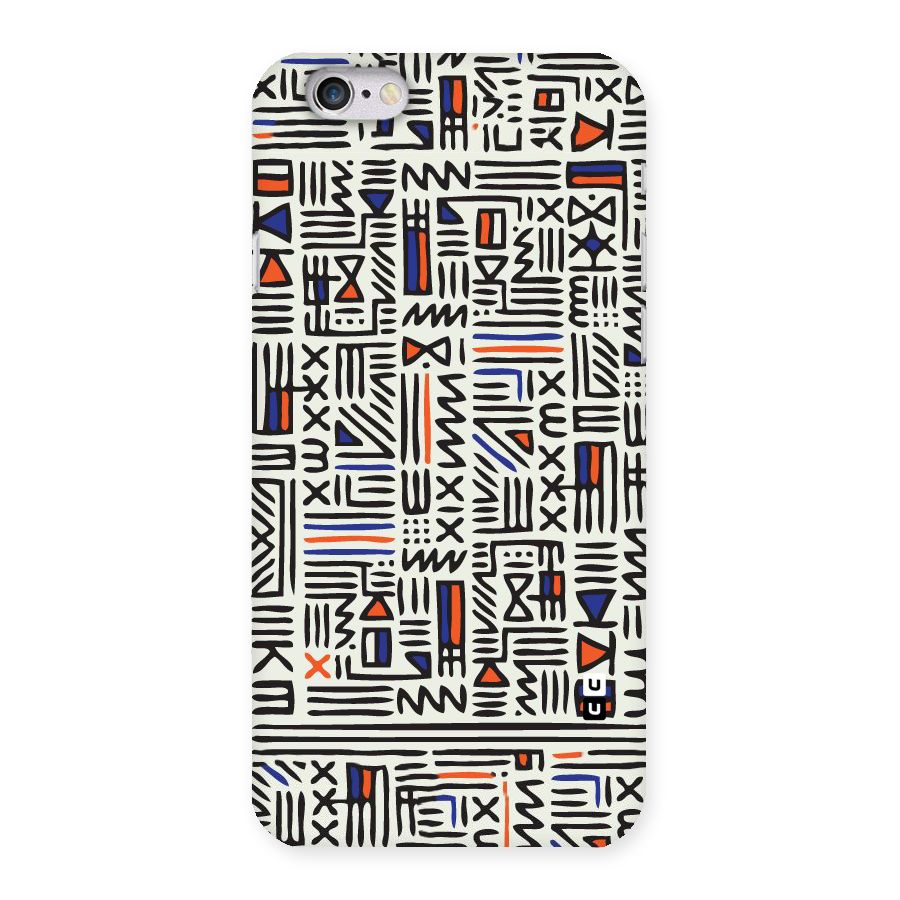 Orange Blue Number Back Case for iPhone 6 6S