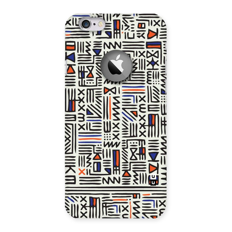 Orange Blue Number Back Case for iPhone 6 Logo Cut