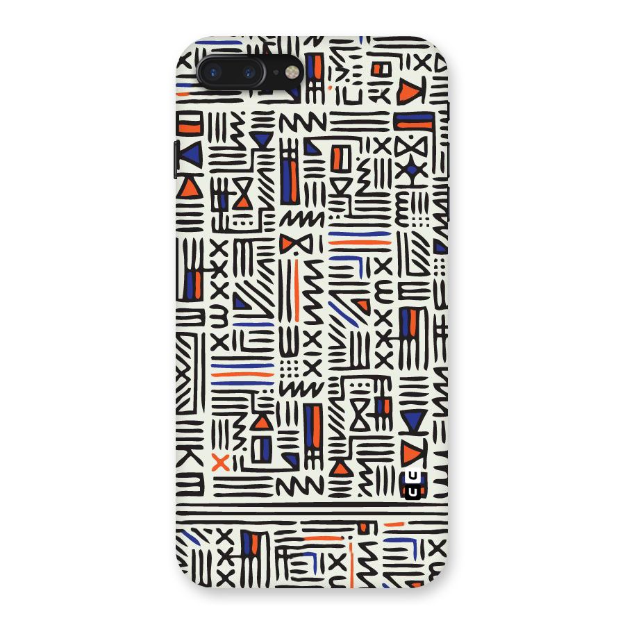 Orange Blue Number Back Case for iPhone 7 Plus