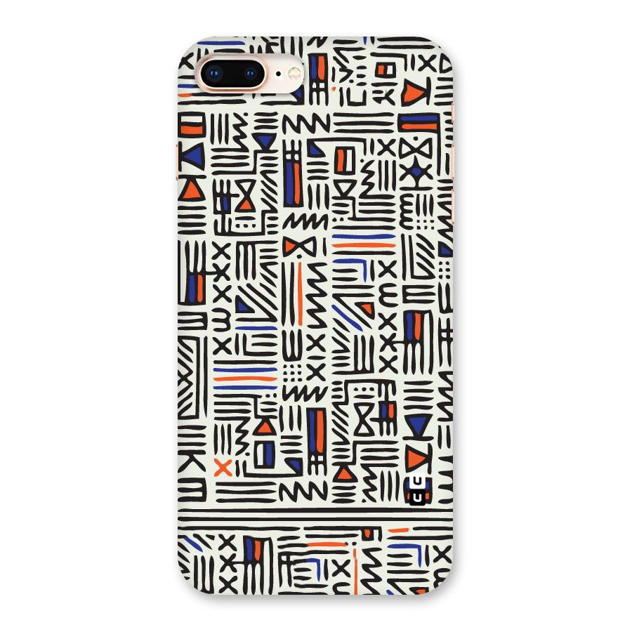 Orange Blue Number Back Case for iPhone 8 Plus