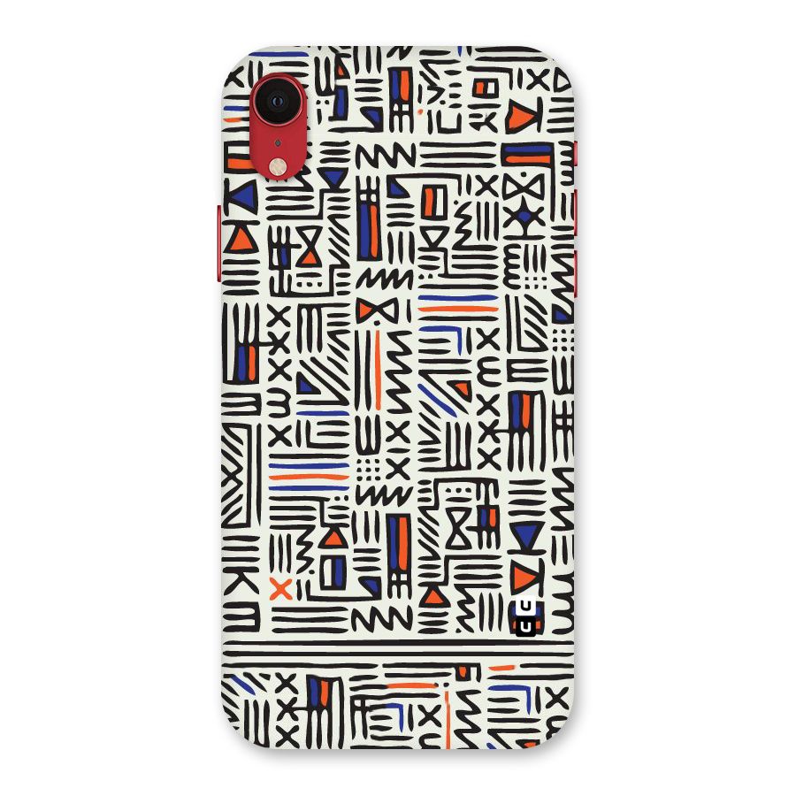 Orange Blue Number Back Case for iPhone XR