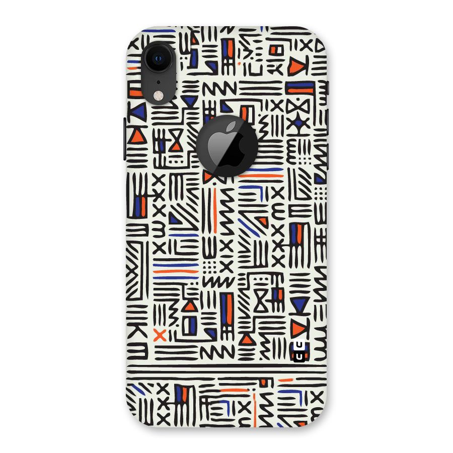 Orange Blue Number Back Case for iPhone XR Logo Cut