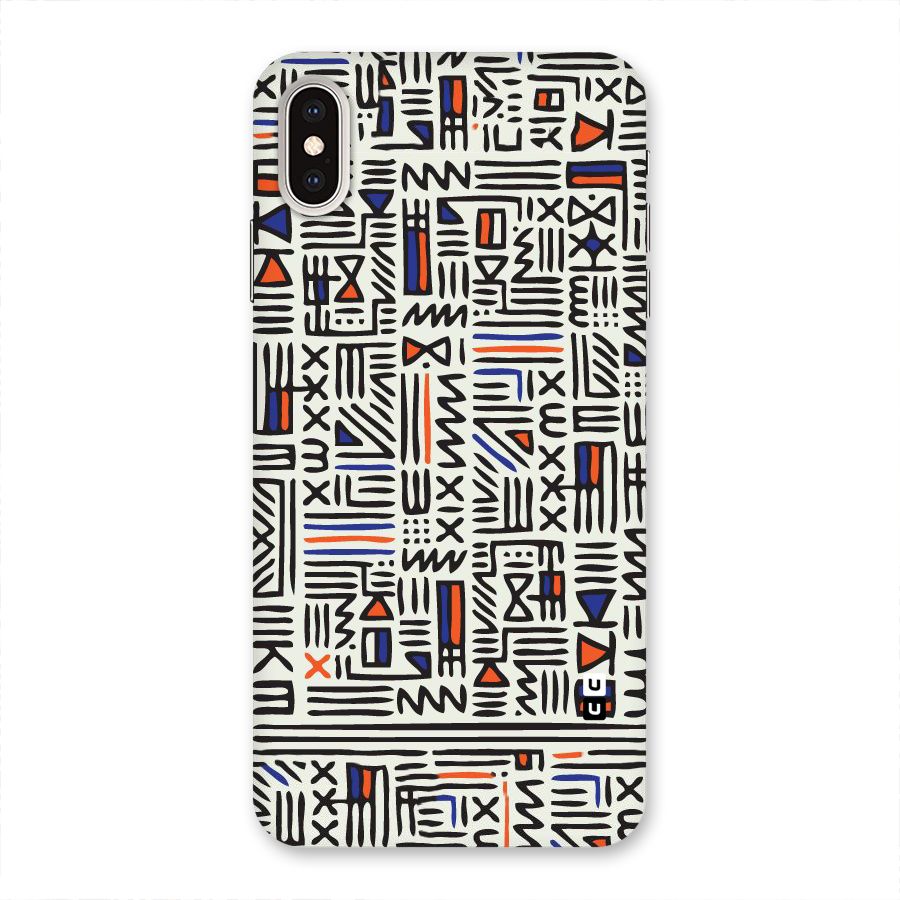 Orange Blue Number Back Case for iPhone XS Max
