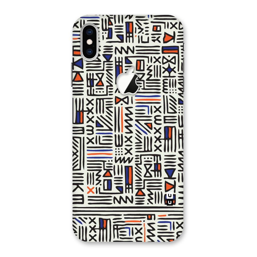 Orange Blue Number Back Case for iPhone XS Max Apple Cut