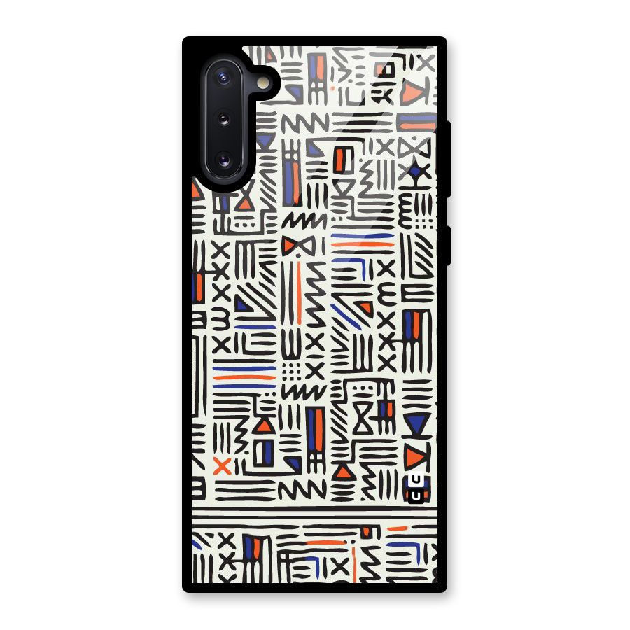 Orange Blue Number Glass Back Case for Galaxy Note 10