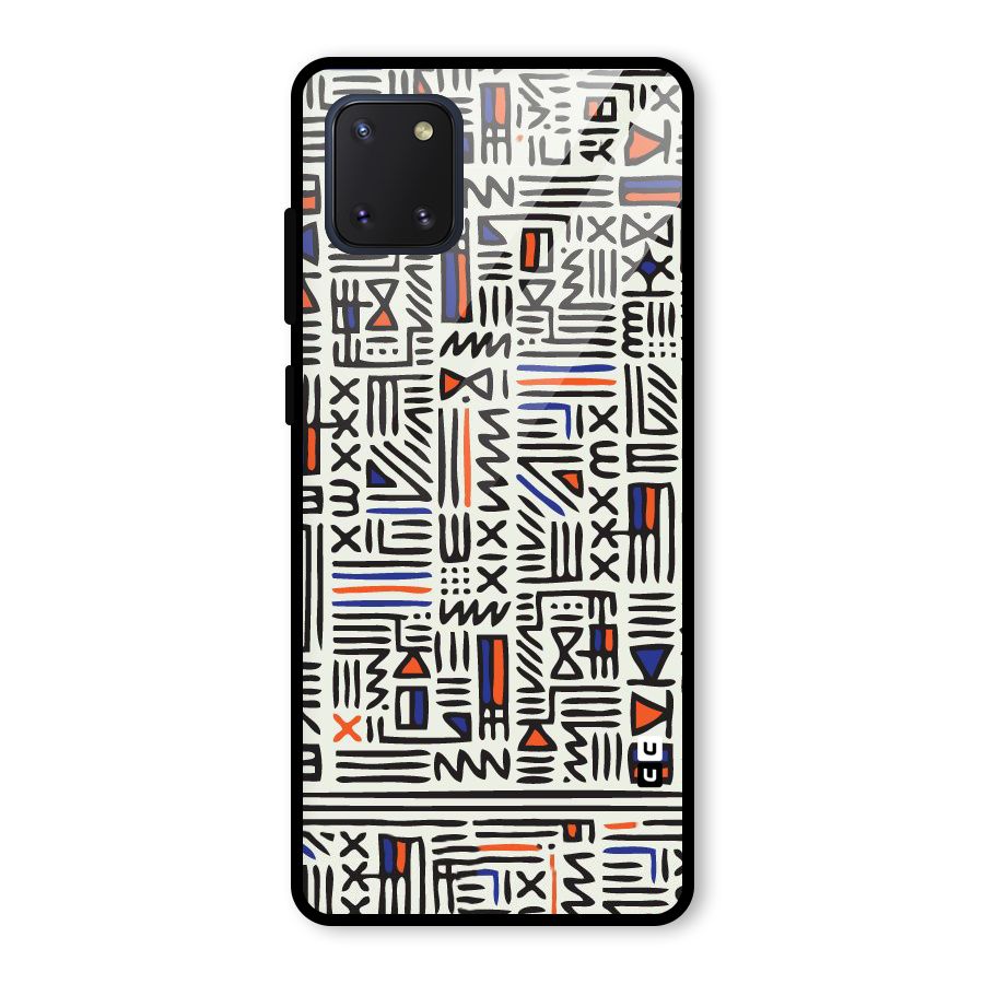 Orange Blue Number Glass Back Case for Galaxy Note 10 Lite