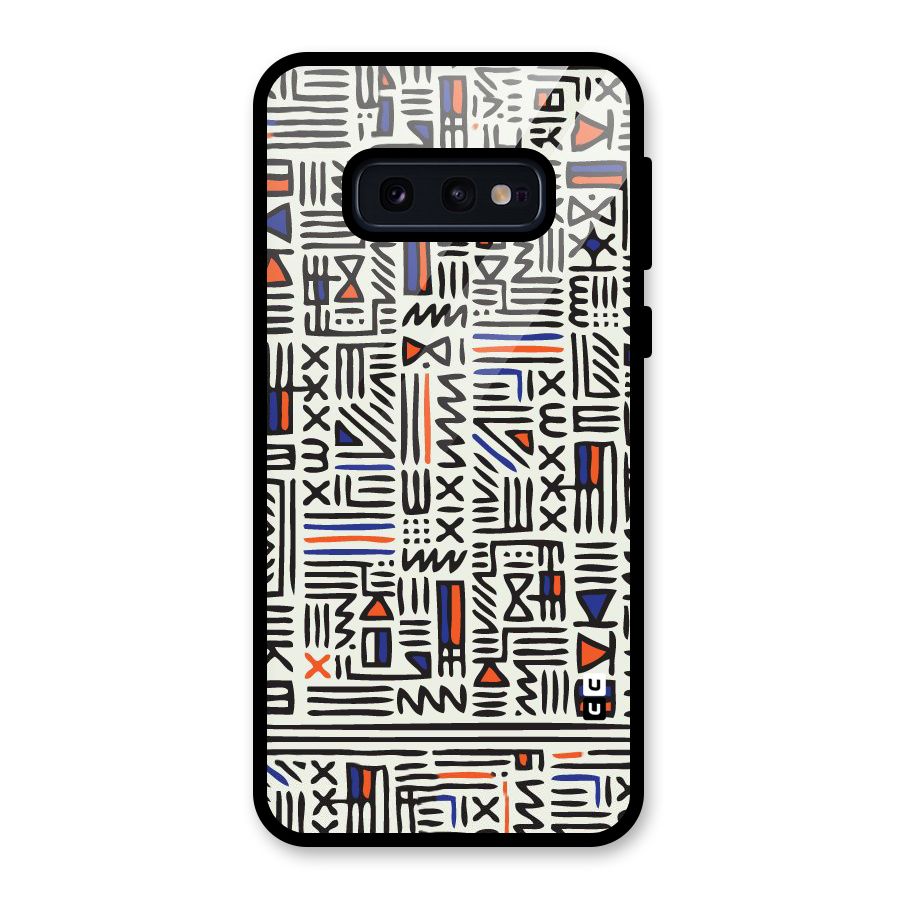 Orange Blue Number Glass Back Case for Galaxy S10e