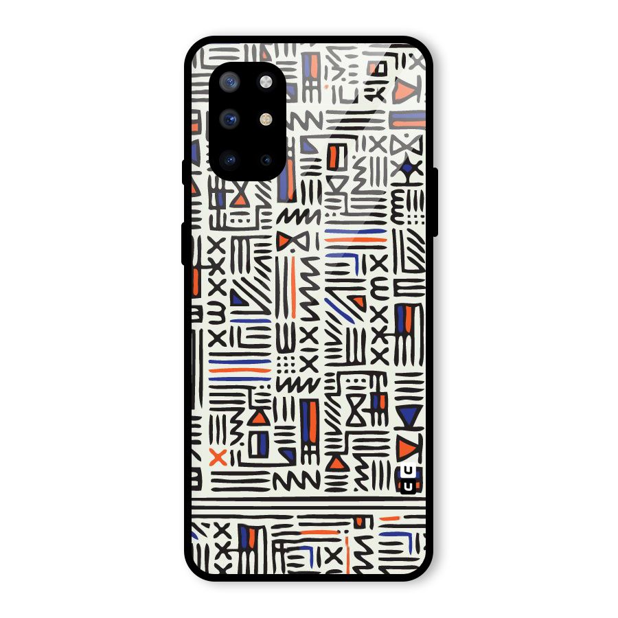 Orange Blue Number Glass Back Case for OnePlus 8T