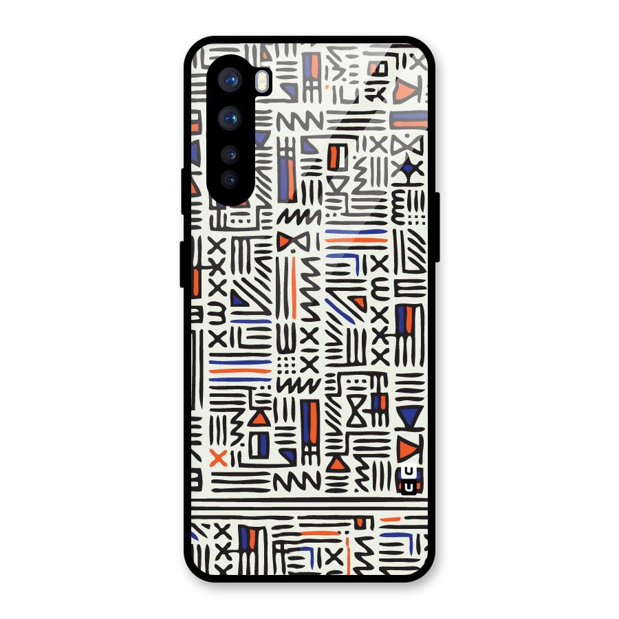 Orange Blue Number Glass Back Case for OnePlus Nord