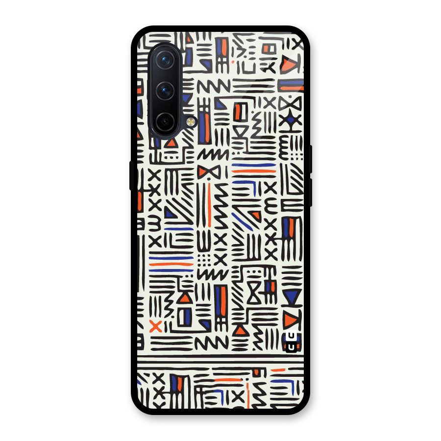 Orange Blue Number Glass Back Case for OnePlus Nord CE 5G