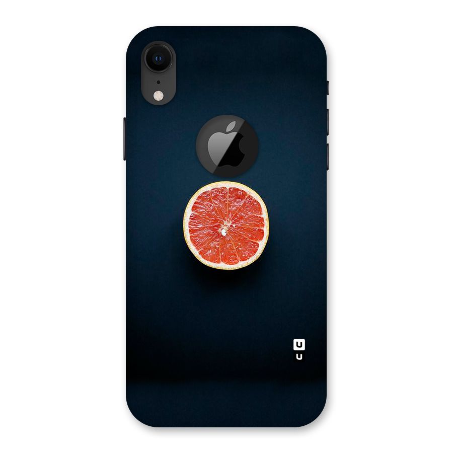 Orange Design Back Case for iPhone XR Logo Cut