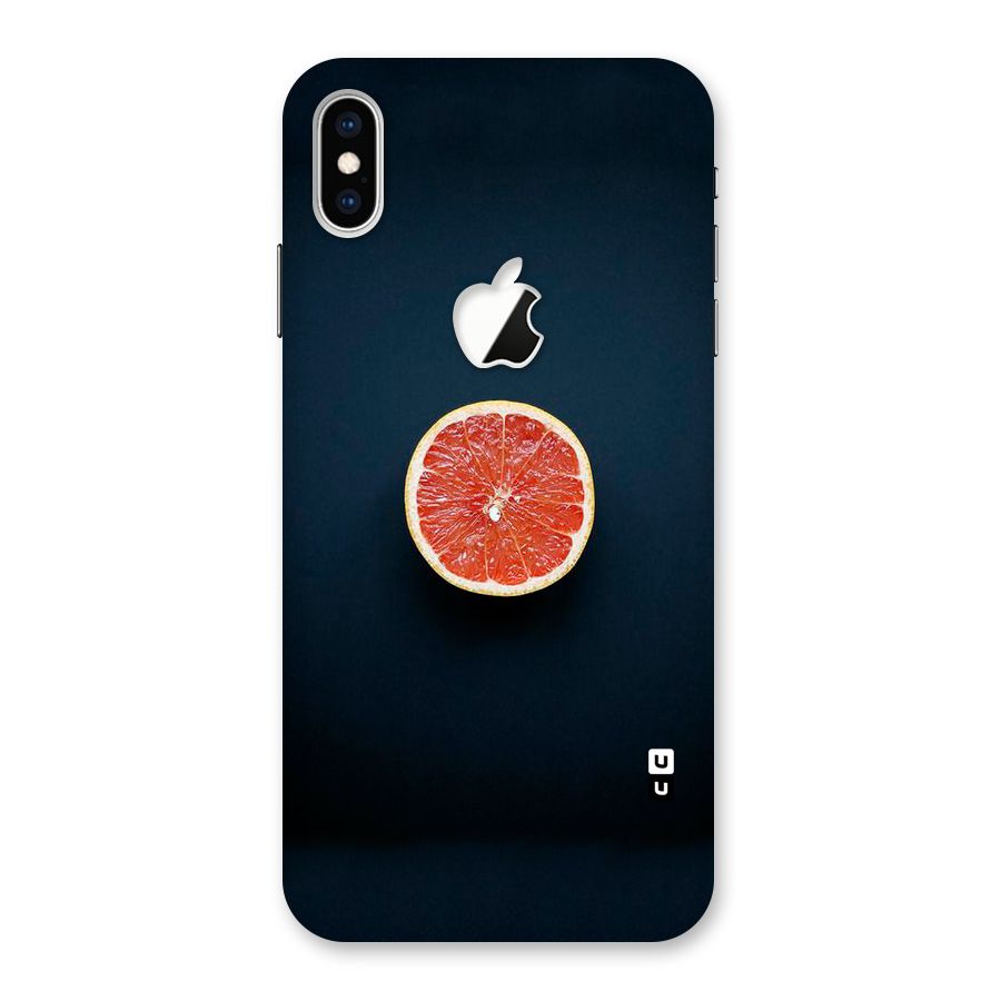 Orange Design Back Case for iPhone XS Max Apple Cut