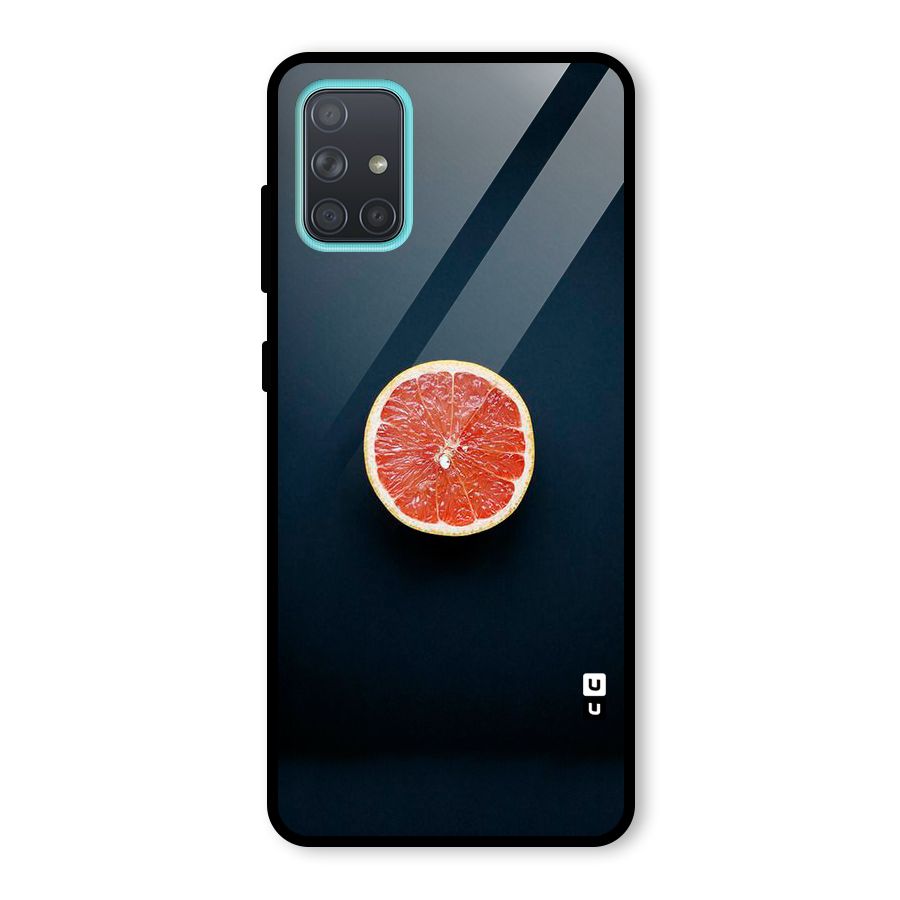 Orange Design Glass Back Case for Galaxy A71
