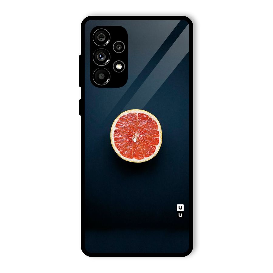 Orange Design Glass Back Case for Galaxy A73 5G