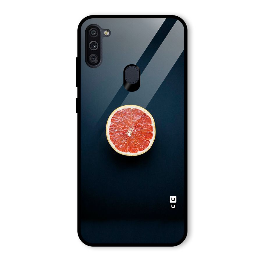 Orange Design Glass Back Case for Galaxy M11