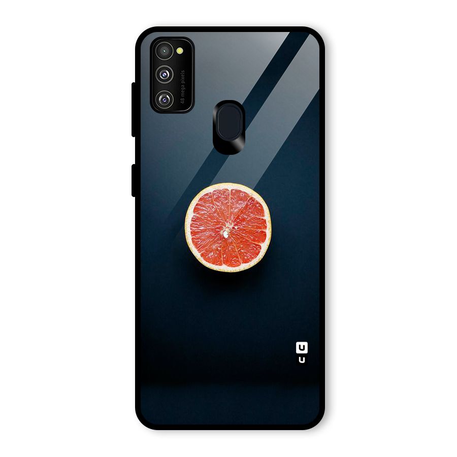 Orange Design Glass Back Case for Galaxy M30s