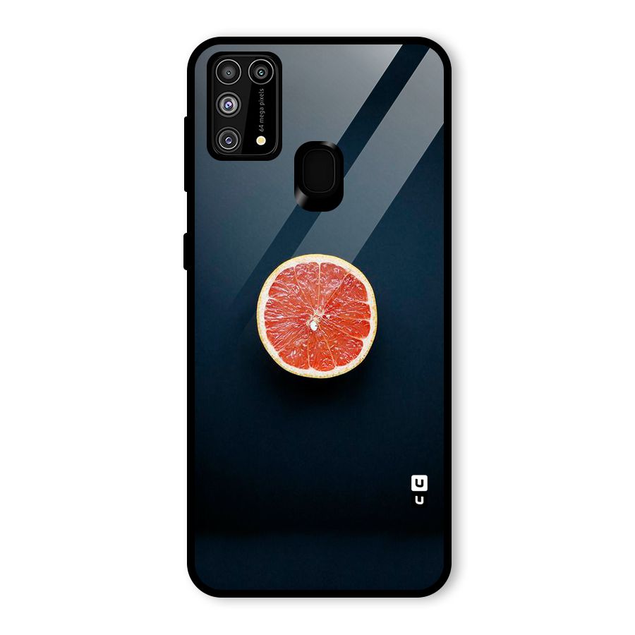 Orange Design Glass Back Case for Galaxy M31