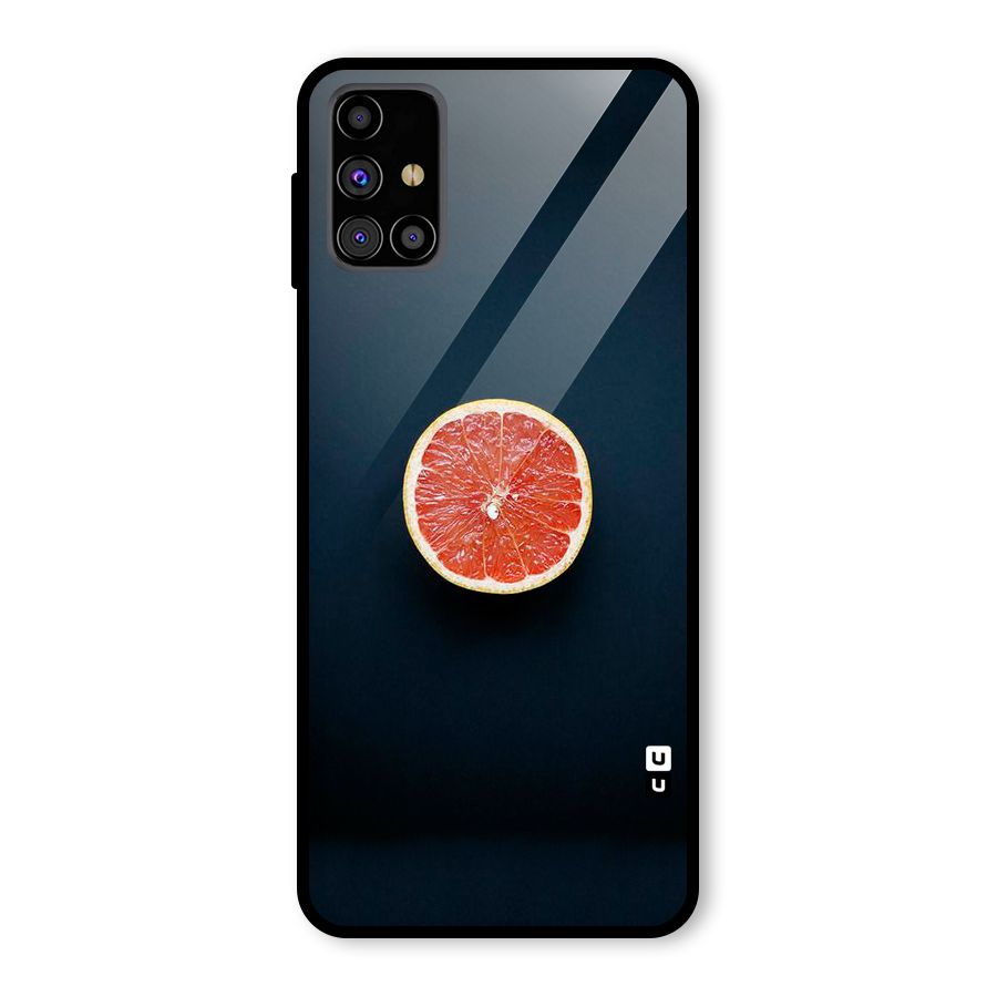Orange Design Glass Back Case for Galaxy M31s
