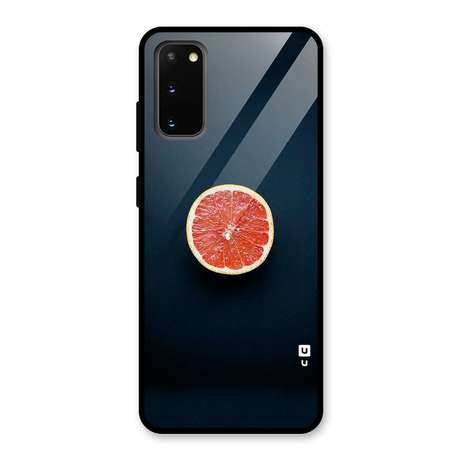 Orange Design Glass Back Case for Galaxy S20