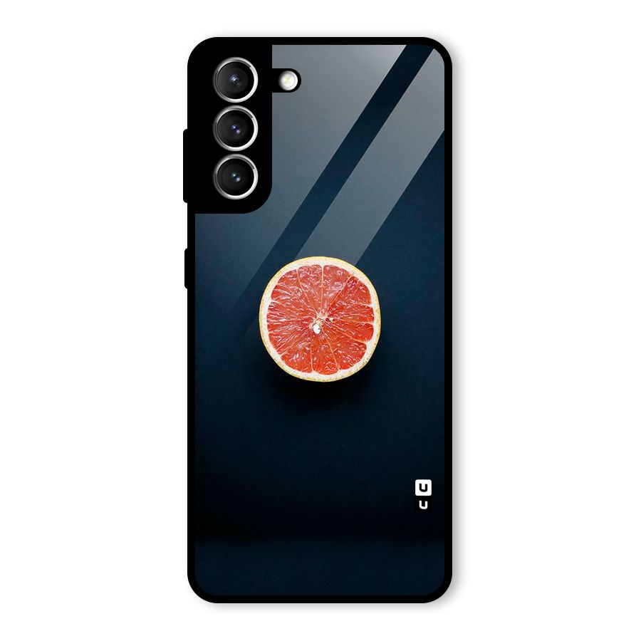 Orange Design Glass Back Case for Galaxy S21 5G