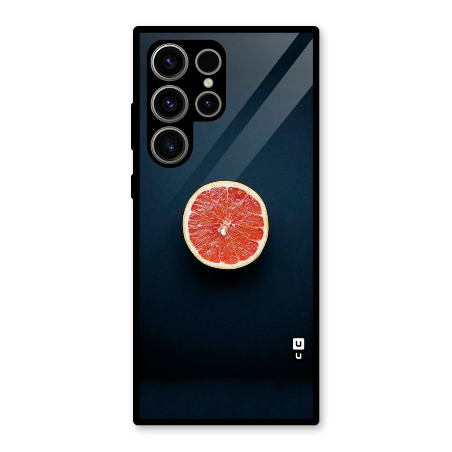 Orange Design Glass Back Case for Galaxy S23 Ultra