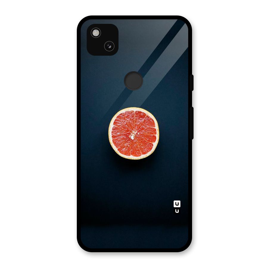 Orange Design Glass Back Case for Google Pixel 4a