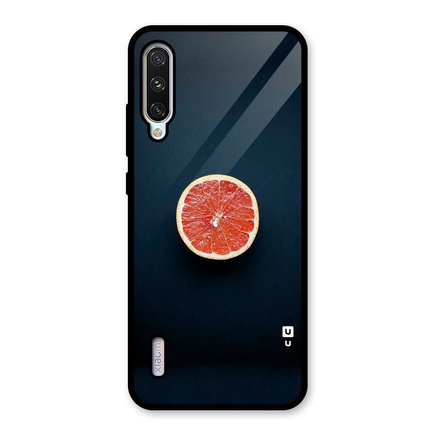 Orange Design Glass Back Case for Mi A3