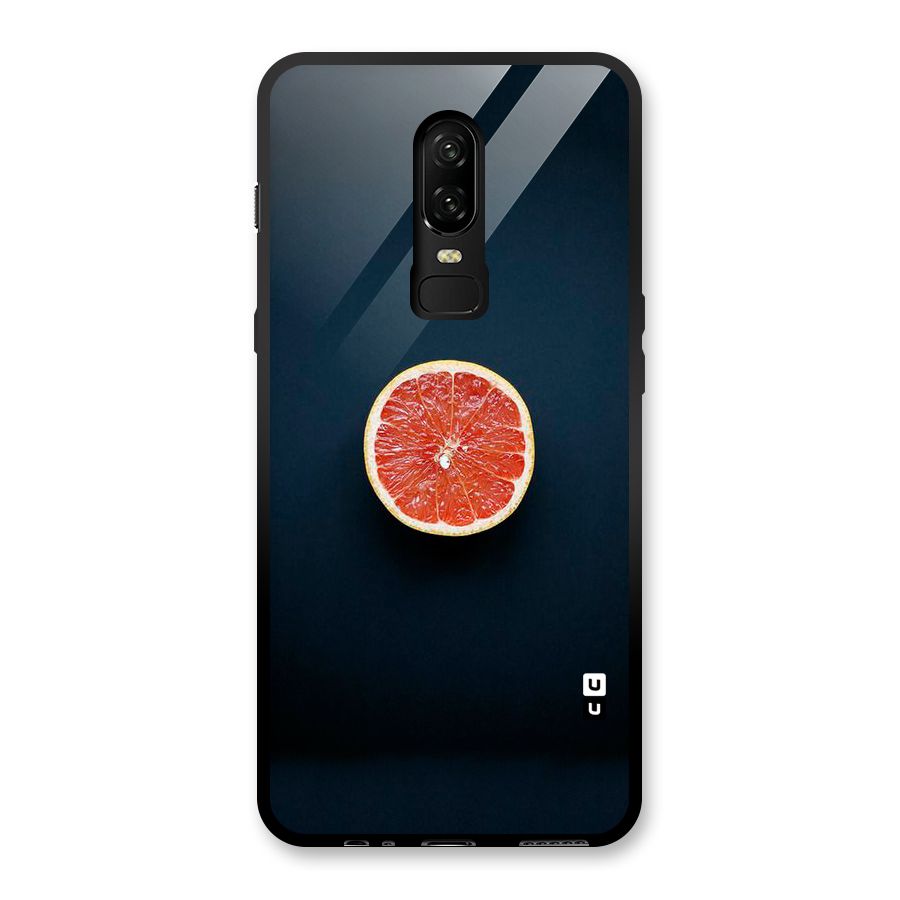 Orange Design Glass Back Case for OnePlus 6