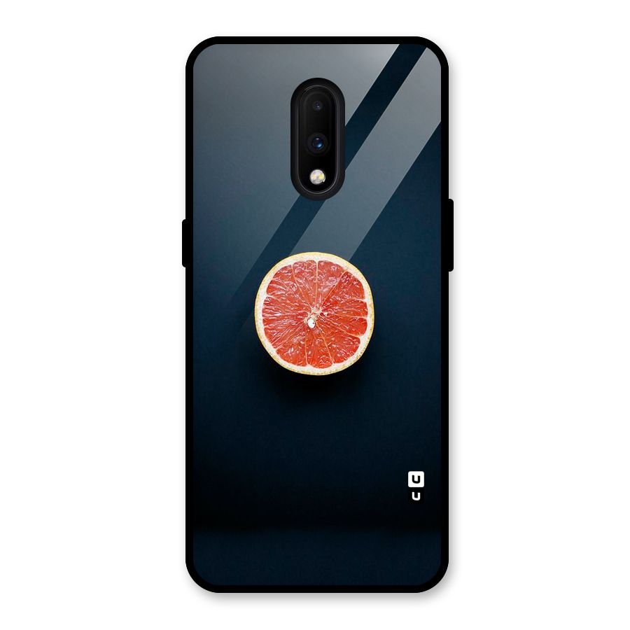 Orange Design Glass Back Case for OnePlus 7