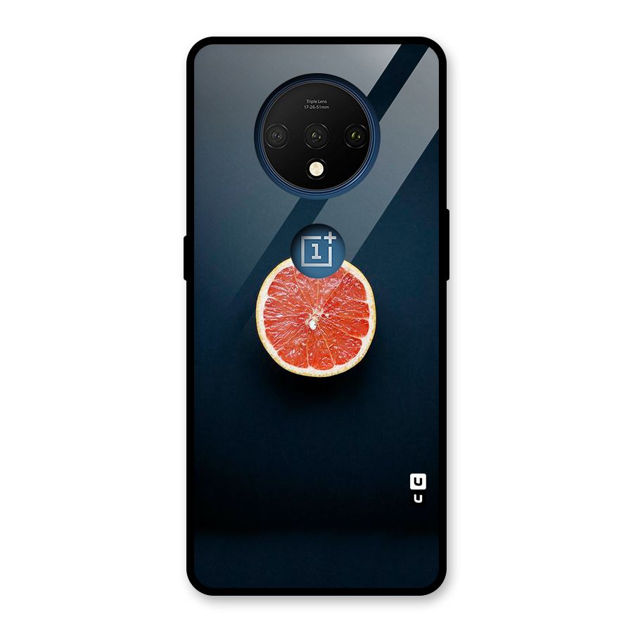 Orange Design Glass Back Case for OnePlus 7T