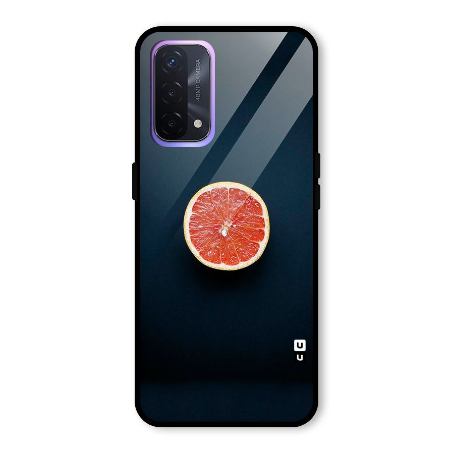 Orange Design Glass Back Case for Oppo A74 5G